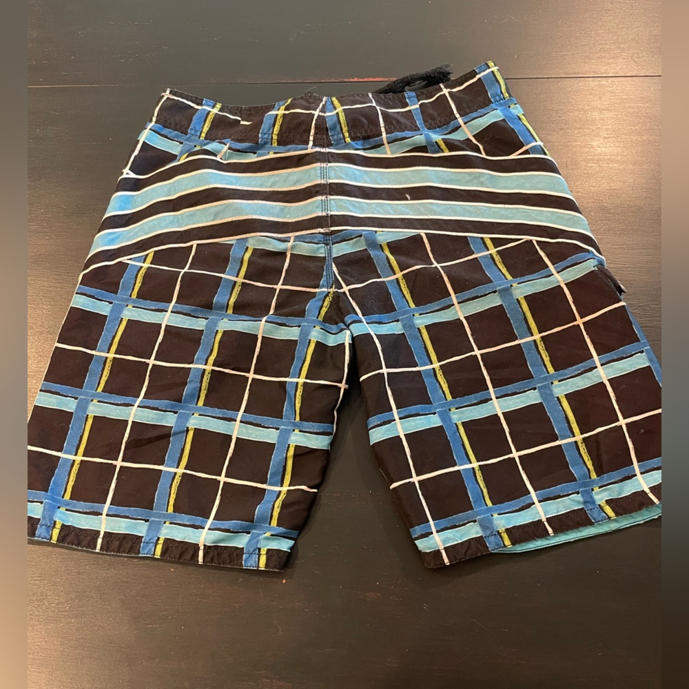 Aeropostale Men's Blue Plaid Swim Shorts Size 34 - Picture 4 of 6